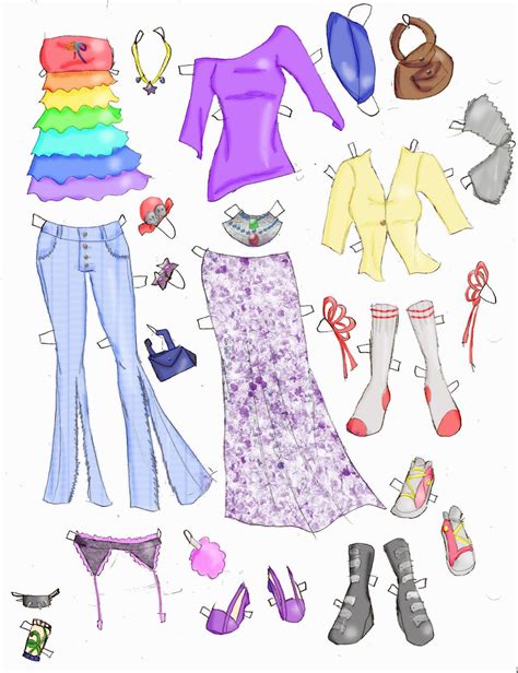 Miss Missy Paper Dolls Lucy Clothes 5