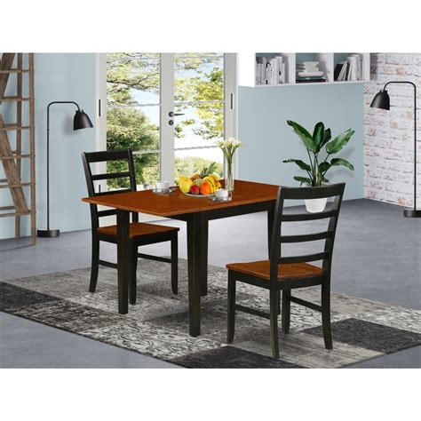 East West Furniture Ndpf3 Bch W 3 Pc Dining Table Set Includes A Small