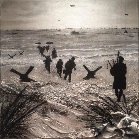 D Day Landings Remembrance Painting Normandy Beaches Sword Beach Lord