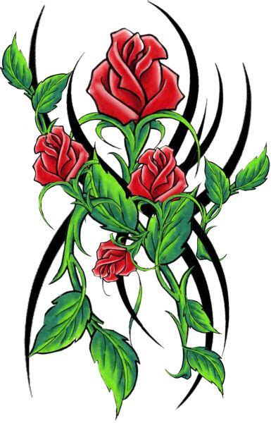 Roses are beautiful and lovely. Tribal Red Roses Tattoo | Rose tattoos, Tribal rose ...