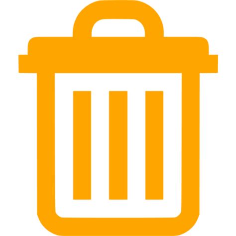 Orange Delete Icon Free Orange Delete Icons