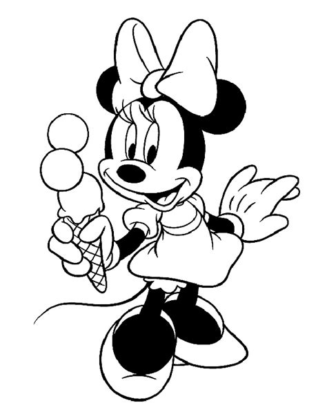 10 Mewarnai Gambar Minnie Mouse