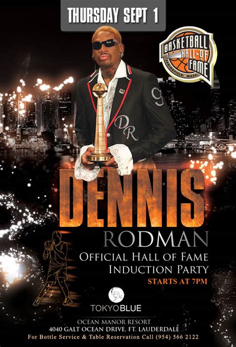 Dennis Rodman The Official Hall Of Fame Induction Party 9/1/11 – The