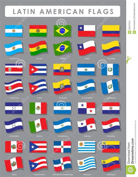 Latin American Flags Printable