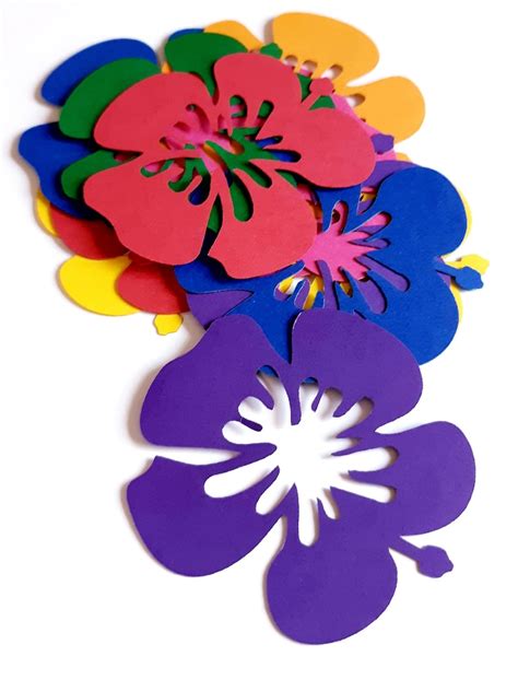 Hibiscus Flower Die Cut Out Spring Decoration Wedding Etsy