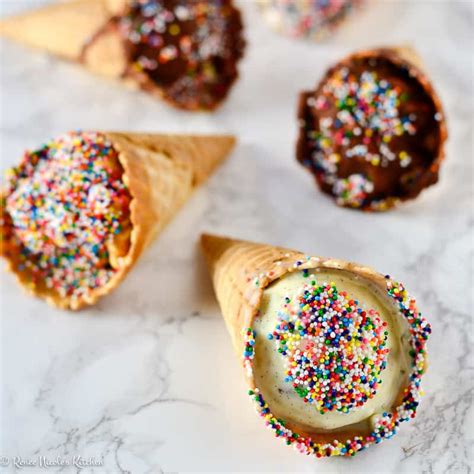 Dipped Ice Cream Cones Renee Nicole S Kitchen