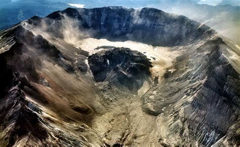 Aerial View Of The Mount St Helens Crater Looking South Showing The