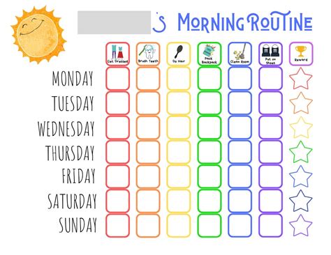 Printable Morning Routine Checklist
