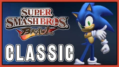 Super Smash Bros Brawl Classic Sonic Youtube