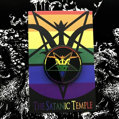 The Satanic Temple Rainbow Logo Lapel Pin In 2020 Rainbow Logo Satan