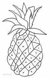 Coloring Pages Pineapple Printable Kids Cool2bkids sketch template