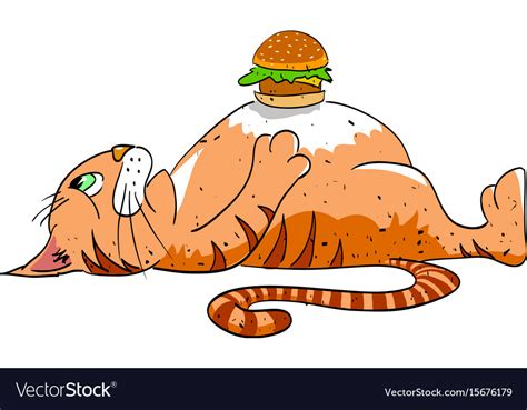 Cartoon Image Of Fat Cat Royalty Free Vector Image
