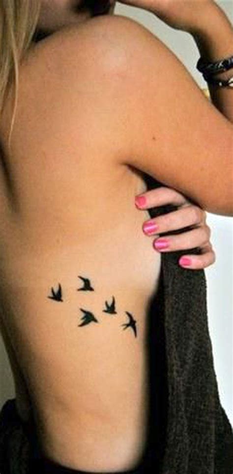 Birds Tattoo On Ribs