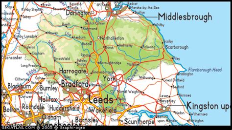 Map Of North Yorkshire England Uk Map Uk Atlas