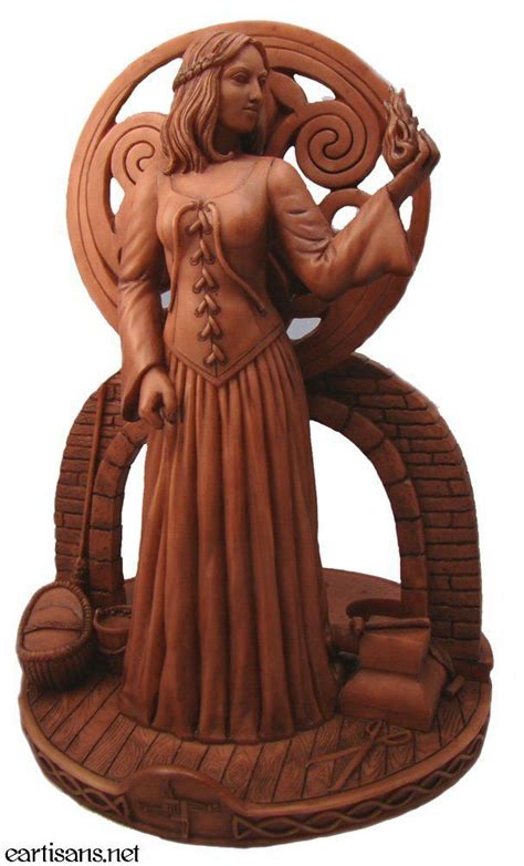 Brighid Goddess Statue With Candle Holders Celtic Goddess Celtic