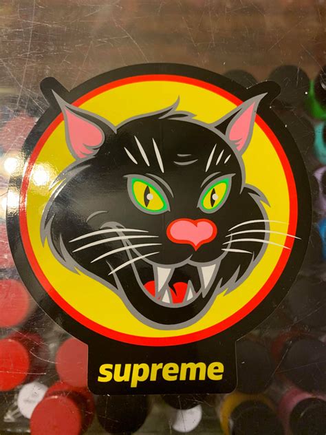 2020 Supreme Black Cat Sticker Jwong Boutique