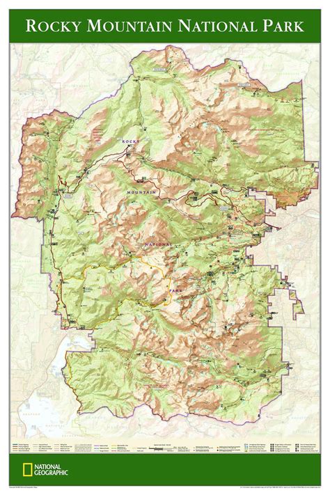 Rocky Mountain National Park Map Published 2005 National Geographic Maps