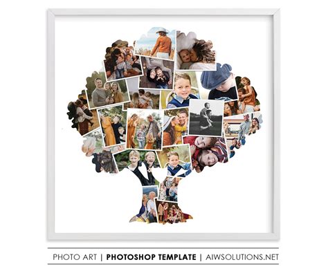 amily tree photo collage template