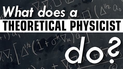 What does a theoretical physicist do? - YouTube