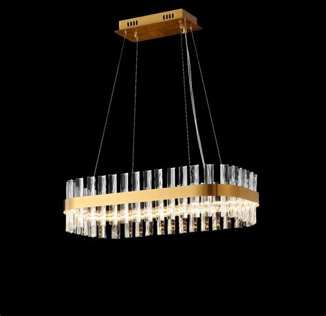 Lustre Pendente Cristal Legitimo Led Dourado 66w Luz 3em1