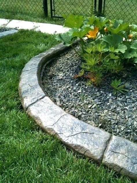Stamped Concrete Garden Curbing That Looks Like Stone Concrete Garden