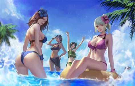 Ass Bikini Breasts Cleavage Clouds Group Monster Hunter Monster Hunter