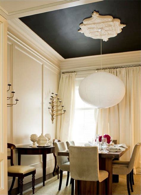 There are a few basic options for how to paint with a tray ceiling, but with endless color choices, there is no limit to the basic options for painting coffered ceilings include painting the ceiling portions between the beams, and painting the beams themselves. Pretty Painted Ceiling Ideas - Decorchick!