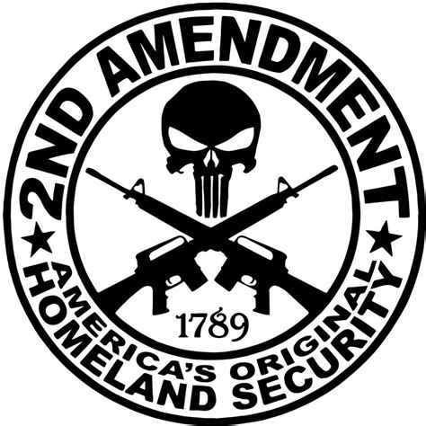 2nd Amendment Punisher Decal Vinyl Gun Rights Sticker Etsy