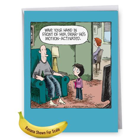 J3570fdg Jumbo Funny Fathers Day Greeting Card J3570fdg Funny Fathers Motion Activated Dad