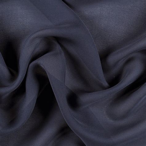 Navy Silk Double Georgette Mood Fabrics Georgette Silk