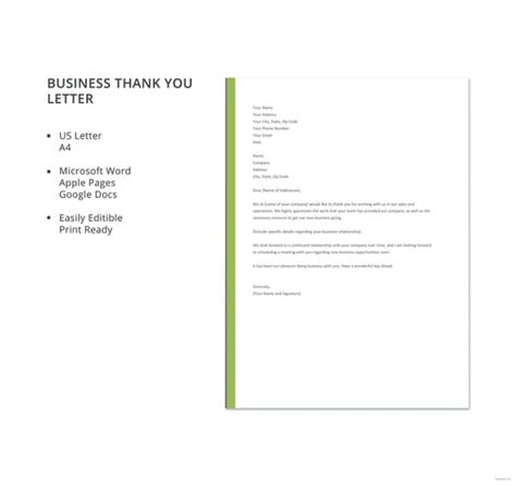 8 Business Thank You Notes Free Sample Example Format Download