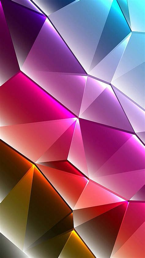 Cool Phone Wallpapers 01 Of 10 With Colorful 3d Triangles Allpicts