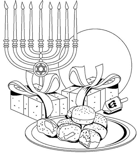 Happy Hanukkah Menorah Coloring Page Coloring Pages