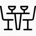 Cafe Icon Table Restaurant Dining Chairs Icons