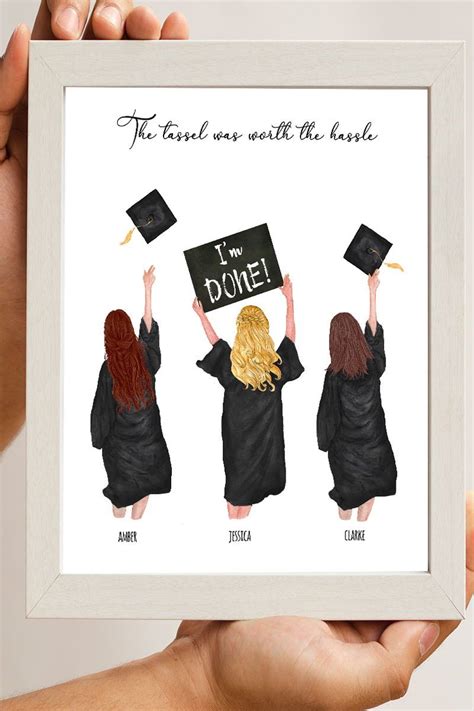 Your friend has successfully completed graduation. Best Friends Graduation PrintPersonalized Graduation ...