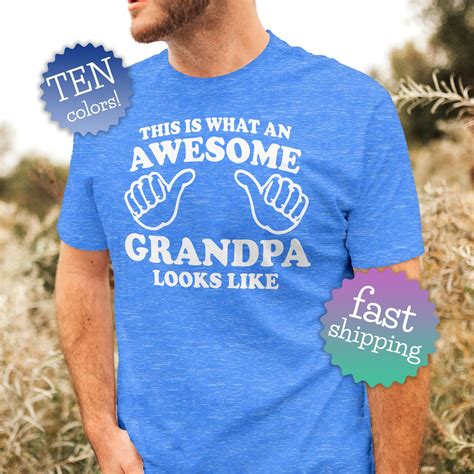 This Is What An Awesome Grandpa Looks Like T Shirt New Grandpa Etsy