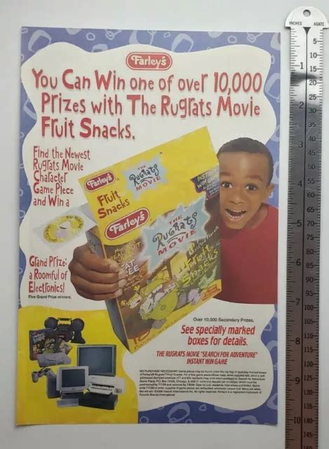 Vintage The Rugrats Fruit Snacks Rare Print Advertisement 300 Picclick