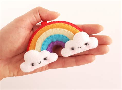 Rainbow Keychain Kawaii rainbow keychain Felt Rainbow | Etsy | Rainbow keychain, Rainbow gift ...