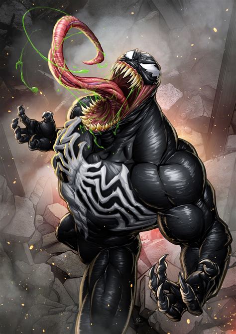 1195821 Teeth Claws Digital Art Tongue Out Venom Hands Creature