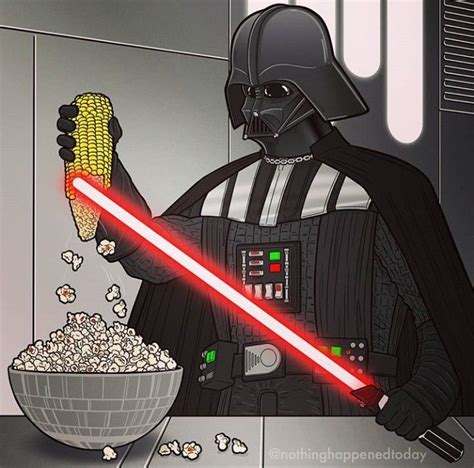 Funny Star Wars Illustration By Nothinghappenedtoday Popcorn