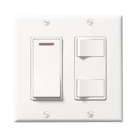 Shop Broan Double Pole White Light Switch At