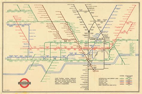 London Underground Tube Map Plan Diagram Lines At 60 Degrees Harry