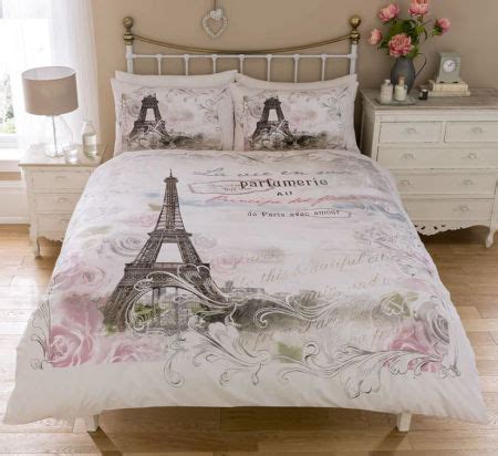 vintage paris bedding twin full queen duvet cover set