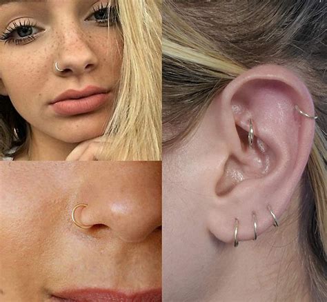 Modrsa Nose Rings Stainless Steel 20 Gauge Nose Hoop Rings Nostril Septum Piercing Women Nose