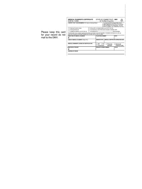Dot Medical Card Ct 2020 2021 Fill And Sign Printable Template Online