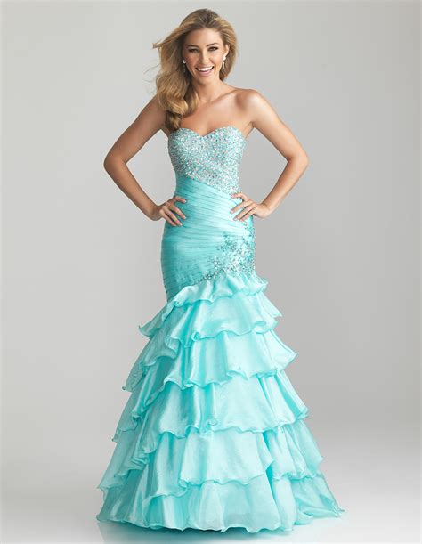 Aqua Pleated Ruffled Gown Pictures Photos And Images For Facebook
