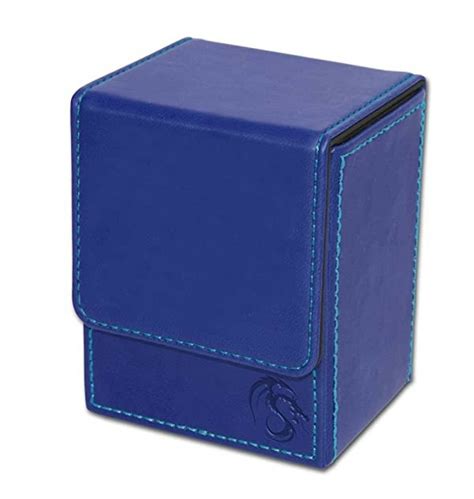 Bcw Deck Case Lx Leatherette Holds Sleeved Cards Blue Dclx Blu
