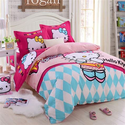Chances are you'll discovered one other hello kitty comforter set queen size bed higher design ideas. Best Sky Blue Rosy Hello Kitty Diamond Check Prints ...