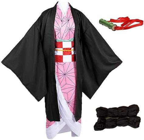 Nezuko Kamado Kimono Suit Uniform Cosplay Costume Demon Slayer Stuff