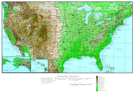 Elevation Map Of The United States Of America Eartha Madeleine